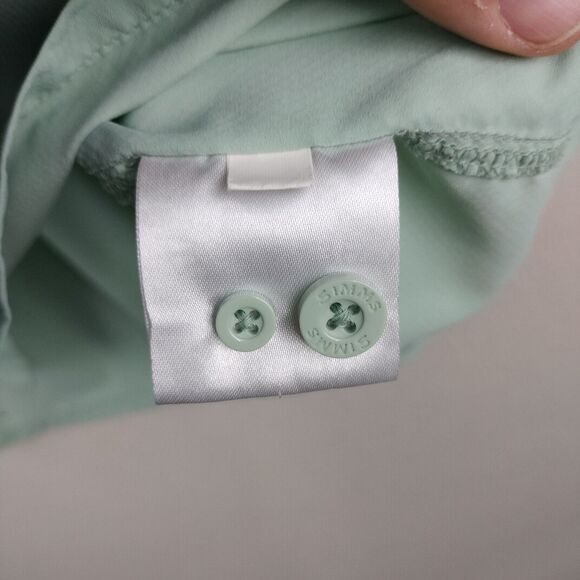 Simms Shirt Green Guide Series Fishing Short Sleeve Vented Lightweight Men Large - Picture 13 of 15